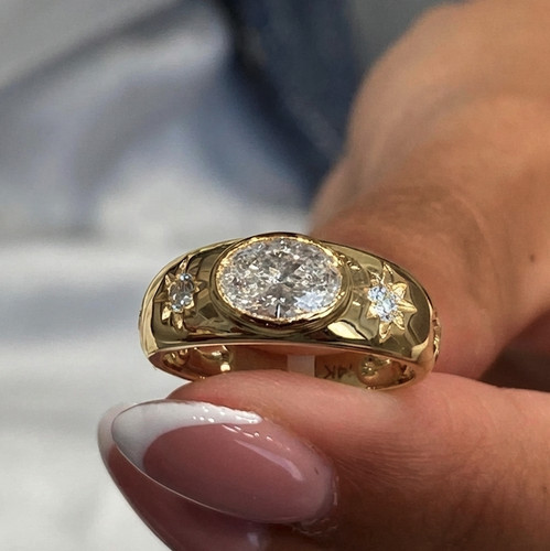 Diamond band oval - band,