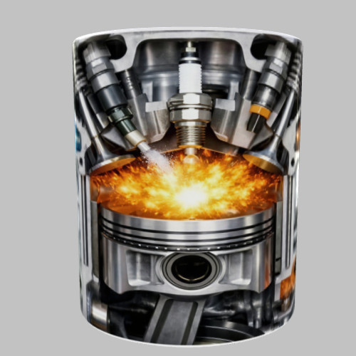 Engine piston mug 11oz ceramic - engine,
