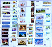 Benham Small Silk FDC Sets - 1981 to 1985 - Guernsey / Jersey / Isle of Man