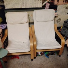 Pair of IKEA Children's Poang Chairs marks