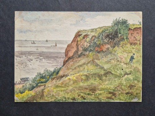 Old cliff sea - painting,