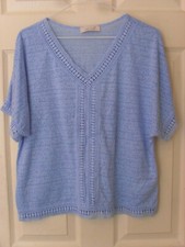 LADY'S BLUE T-SHIRT TOP WITH