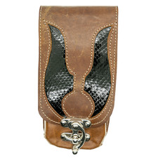 Leather real python snakeskin - real,
