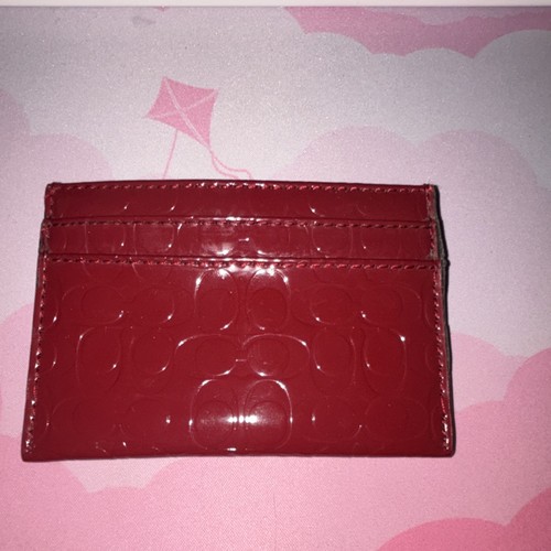 Coach leather card - leather,