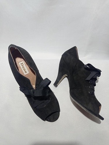 Women dune heels black leather - women,