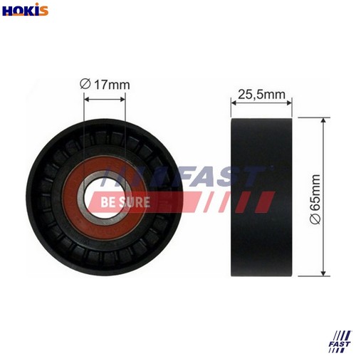 Tensioner pulley vribbed - vribbed, belt