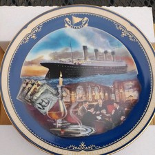  Bradford Exchange Titanic Plate The Smoking Room~ Queen Of The Ocean 1999