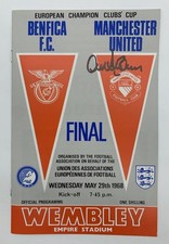 RARE Alex Stepney Man Utd 1968 European Cup Final Signed Programme + COA + PROOF
