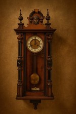 Antique Wall Clock 80cm Vienna Regulator Style – With Key & Pendulum, Repair