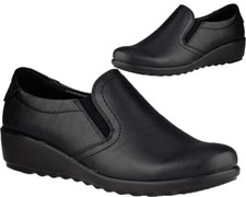 Ladies New Slip On Cushioned Hospital Nurse Shoe Low Wedge Women Comfy Work Boot