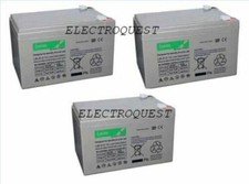 3 x LUCAS 12V 12Ah / 15ah Batteries for Powabyke & Sakura Electric Bikes