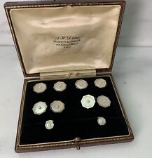 18ct Gold Cufflinks & 9ct Gold, Dress Set, Mother of Pearl & Pearl Double Sided