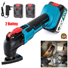Cordless Electric Oscillating Multi Saw Tool With 2 Battery 21V 6 SPEED UK