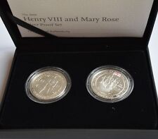 2009 Henry VIII Succession & Alderney Mary Rose Silver Proof £5 Coin COA + BOX