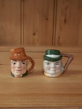 Vintage Artone Miniature Tony Weller & Bill Sykes Character Toby Jug 4.5cm