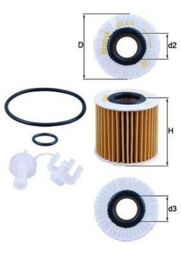 Oil filter mahle - oil, fits