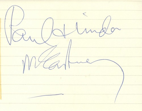 Paul mccartney autograph hull - mccartney,