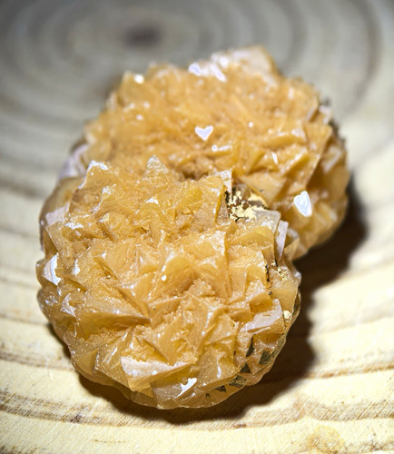 Raw golden honey calcite - honey,