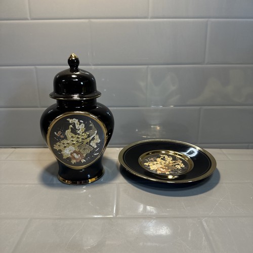 Art chokin lidded jar - chokin,