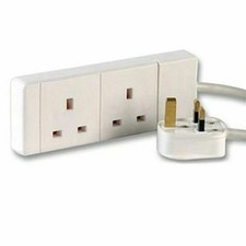 2 Way UK 13Amp Extension Lead