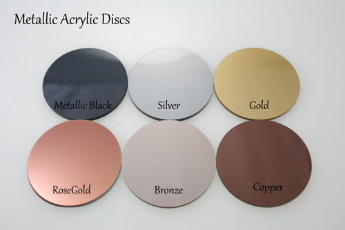 Acrylic disc circle 3mm gold - acrylic,