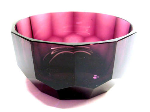Moser amethyst glass faceted - moser,