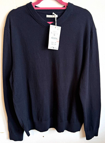 Zara mens navy knit jumper - zara,