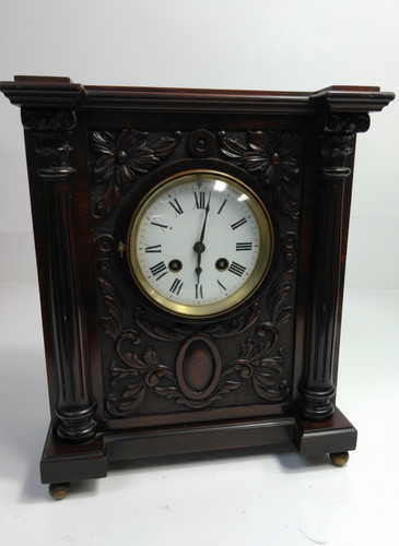 Antique clock wooden french - wooden,