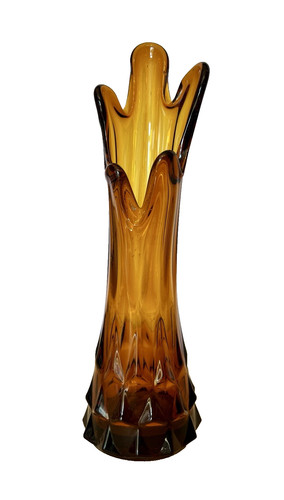 Fenton amber art - glass, vase