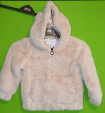 Matalan girls fluffy cream zip