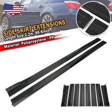 For BMW 3Series F30 E46 86.6" Glossy Side Skirt Lip Extension Splitter Body Kit