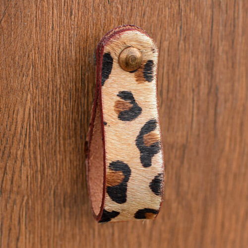 Leopard print leather drawer - leopard,