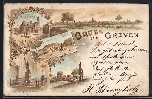 Lithograph greven ems - lithograph,