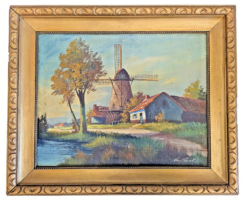 Vintage dutch oil - oil, on