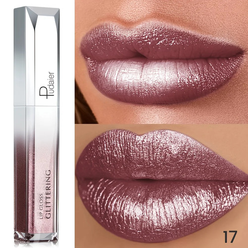 Metallic glitter lip gloss - metallic,