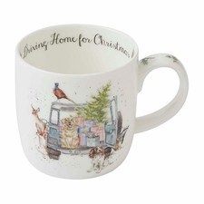 Royal Worcester Wrendale Design Driving Home For Christmas  Dogs Christmas Mug