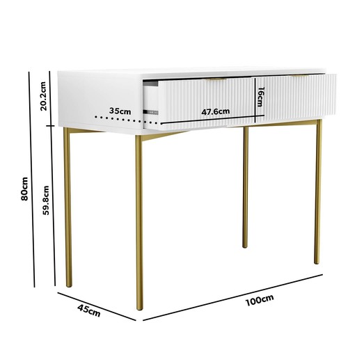 Dressing table white gloss - table,