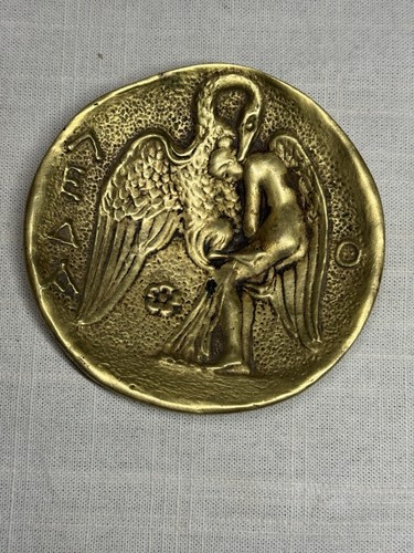 Antique empty bronze pocket - empty,