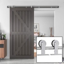 WINSOON 183cm Stainless Steel Sliding Door Track Barn Sliding Door Hardware Kit