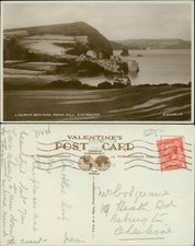 Sidmouth Ladram Bay And Peak Hill 518099 ValentinesGB 1934 Cancel RP Real Photo