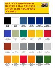 MULTI COLOUR A5  WATER SLIDE TRANSFERS DECALS MODELS KITS DOLLS HOUSE PLANES CAR