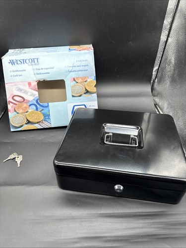 Westcott lockable cash box - lockable,