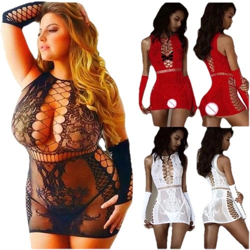 Lingerie fishnet mini dress - fishnet,