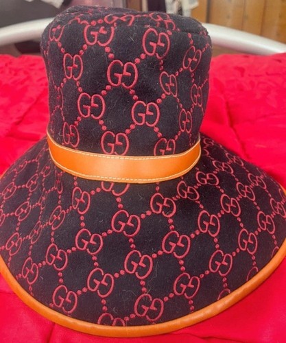 Gucci wide brim wool - gg, hat