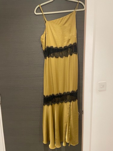 Zara satin lace midi - midi, dress