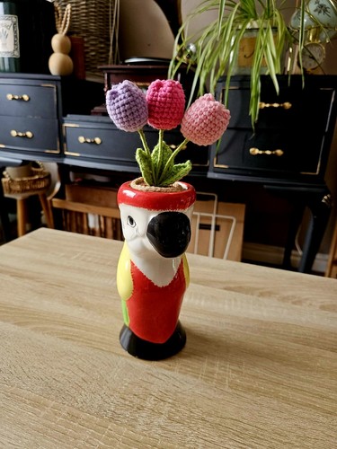 Vintage ceramic parrot - vintage,