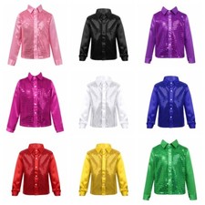UK Boys Sequins Shirt Hip-hop