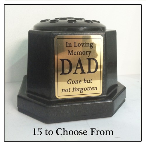 Black memorial vase - black,