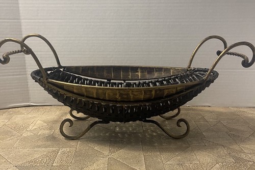 Vintage mcm wicker metal - mcm,
