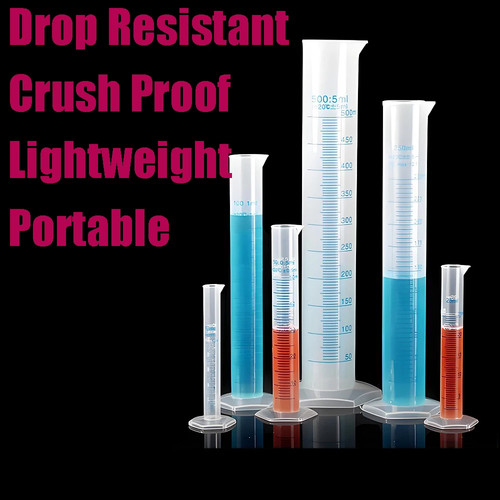 Plastic graduated cylinder - graduated,